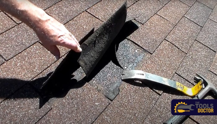 What tools and materials are needed to fix nail pops on a roof?
